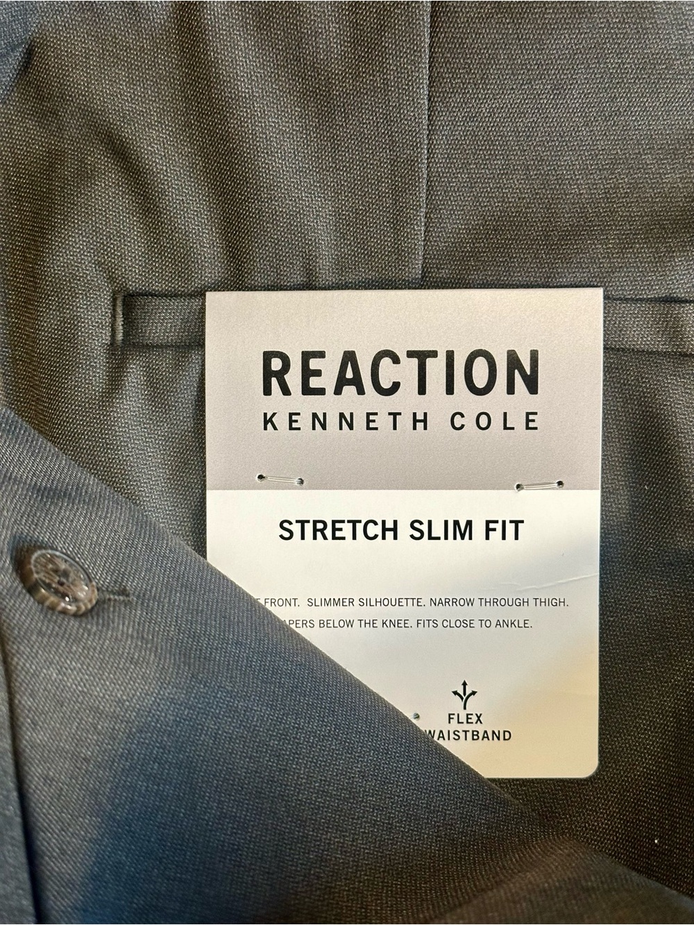 Kenneth Cole Reaction Stretch Slim Fit Pants - Chocolate